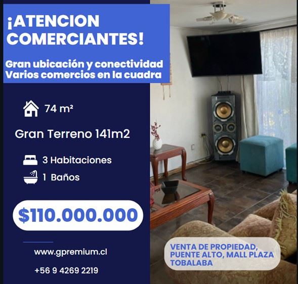 casa en venta en Puente Alto